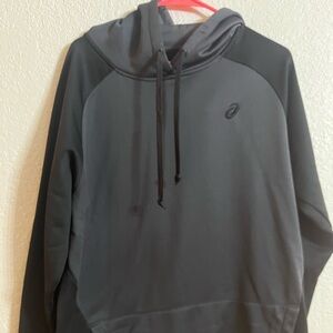 ASICS Gray & Black Performance Hooded Pullover